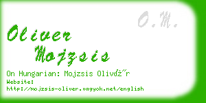 oliver mojzsis business card